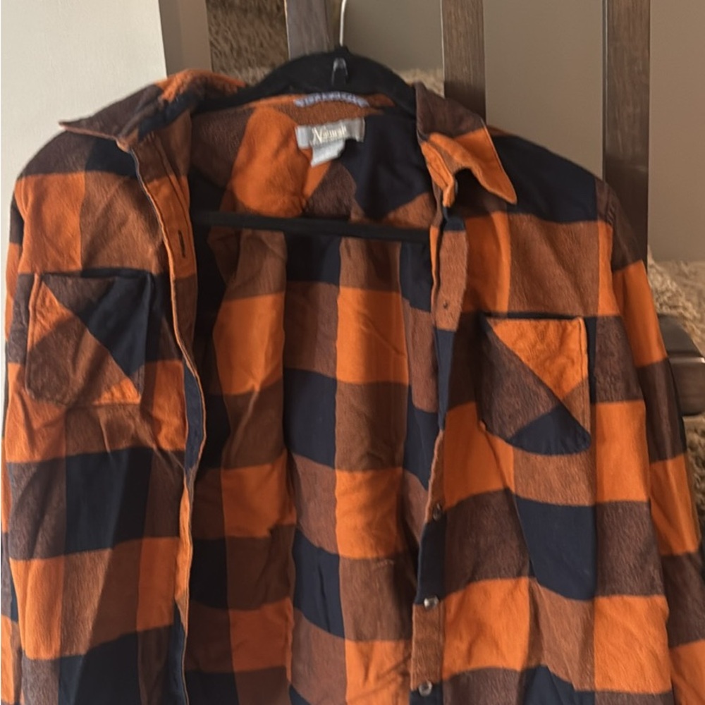 Newport Orange and Black Lightweight Shirt Jacket
